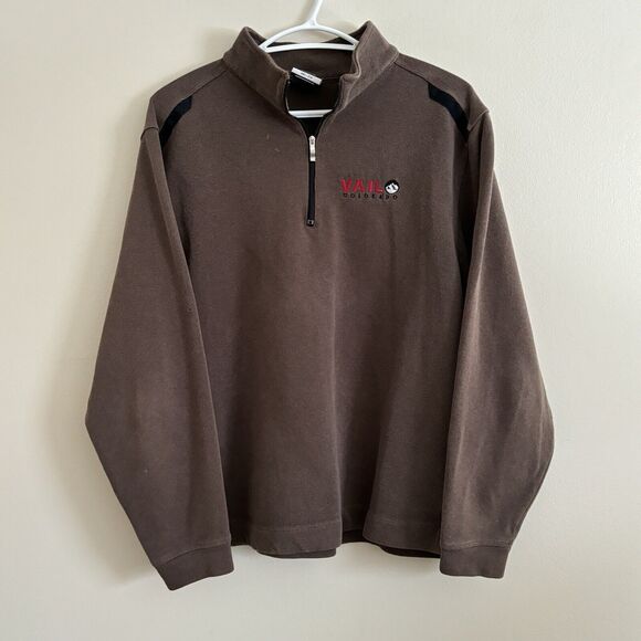 Nike Other - Nike Golf Dri Fit VAIL COLORADO Quarter Zip Pullover Brown Mens Size Medium